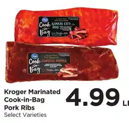 Food 4 Less Kroger Marinated Cook-in-Bag Pork Ribs offer