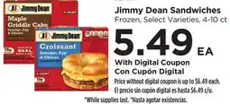 Food 4 Less Jimmy Dean Sandwiches offer