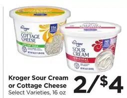 Food 4 Less Kroger Sour Cream or Cottage Cheese offer