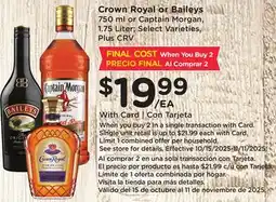 Ralphs Crown Royal or Baileys offer