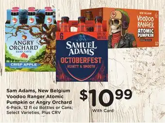 Ralphs Sam Adams, Voodoo Ranger Atomic Pumpkin or Angry Orchard offer