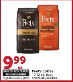 Albertsons Peet's Coffee offer