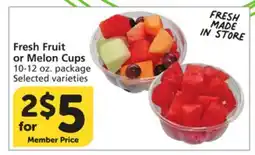 Albertsons Fresh Fruit or Melon Cups offer