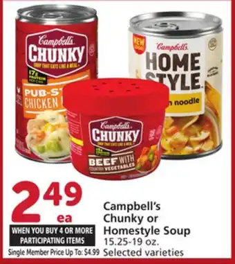 Albertsons Campbell's Chunky or Homestyle Soup offer