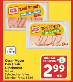 Albertsons Oscar Mayer Deli Fresh Lunchmeat offer