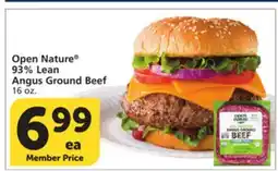 Albertsons Open Nature 93% Lean Angus Ground Beef offer