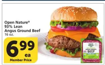 Albertsons Open Nature 93% Lean Angus Ground Beef offer