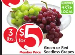 Albertsons Green or Red Seedless Grapes offer