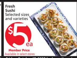 Albertsons Fresh Sushi offer