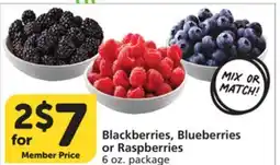 Albertsons Blackberries, Blueberries or Raspberries offer