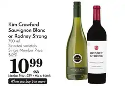 Pavilions Kim Crawford Sauvignon Blanc or Rodney Strong offer