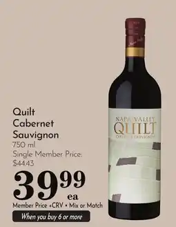Pavilions Quilt Cabernet Sauvignon offer