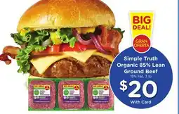 Ralphs Simple Truth Organic 85% Lean Ground Beef offer