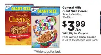 Ralphs General Mills Giant Size Cereal offer