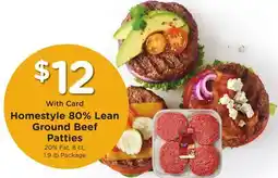 Ralphs Homestyle 80% Lean Ground Beef Patties offer