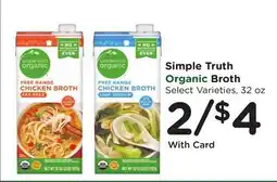 Ralphs Simple Truth Organic Broth offer