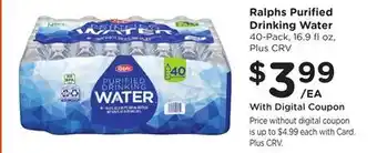 Ralphs Ralphs Purified Drinking Water offer