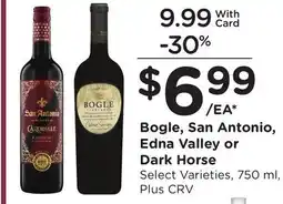 Ralphs Bogle, San Antonio, Edna Valley or Dark Horse offer