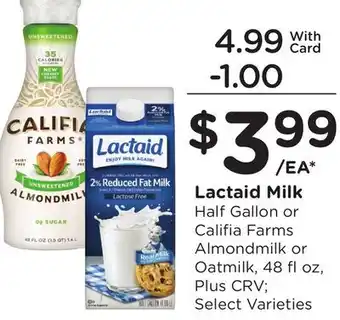 Ralphs Lactaid Milk offer