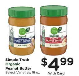Ralphs Simple Truth Organic Peanut Butter offer