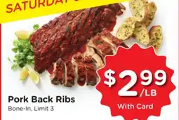 Ralphs Pork Back Ribs offer