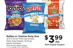 Ralphs Ruffles or Tostitos Party Size offer
