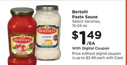 Ralphs Bertolli Pasta Sauce offer