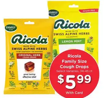 Ralphs Ricola Family Size Cough Drops offer