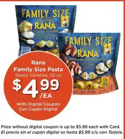 Ralphs Rana Family Size Pasta offer