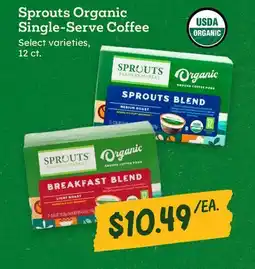 Sprouts Farmers Market Sprouts Organic Single-Serve Coffee offer