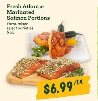 Sprouts Farmers Market Fresh Atlantic Marinated Salmon Portions offer