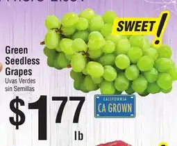 Smart & Final Green Seedless Grapes offer