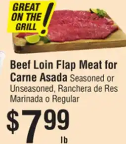 Smart & Final Beef Loin Flap Meat for Carne Asada offer