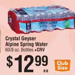 Smart & Final Crystal Geyser Alpine Spring Water offer