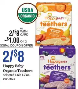Mariano's Happy Baby Organic Teethers offer