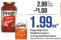 Mariano's Pepperidge Farm Goldfish Crackers or Prego Red Pasta Sauce offer