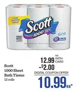 Mariano's Scott 1000 Sheet Bath Tissue offer