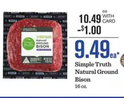 Mariano's Simple Truth Natural Ground Bison offer