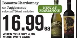 Mariano's Jam Cellars Butter Chardonnay or Erath Pinot Noir offer
