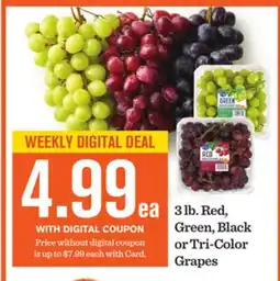 Mariano's Red, Green, Black or Tri-Color Grapes offer