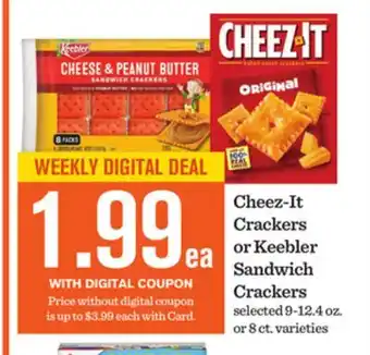Mariano's Cheez-It Crackers or Keebler Sandwich Crackers offer