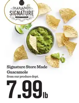 Mariano's Signature Store Made Guacamole offer