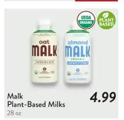 Fresh Thyme Malk Plant-Based Milks offer