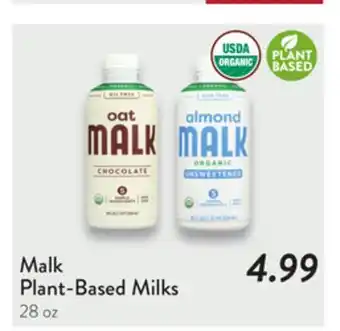 Fresh Thyme Malk Plant-Based Milks offer