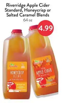Fresh Thyme Riverridge Apple Cider Standard, Honeycrisp or Salted Caramel Blends offer