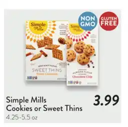 Fresh Thyme Simple Mills Cookies or Sweet Thins offer