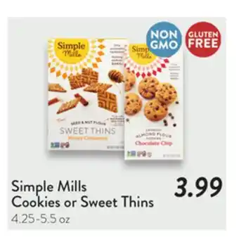Fresh Thyme Simple Mills Cookies or Sweet Thins offer