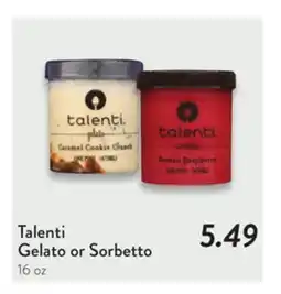 Fresh Thyme Talenti Gelato or Sorbetto offer