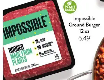 Fresh Thyme Impossible Ground Burger offer