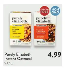 Fresh Thyme Purely Elizabeth Instant Oatmeal offer
